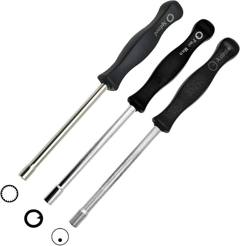 LETAYAR 3 PCS Carburetor Adjustment Tool kit(21 Teeth Splined, Pac Man, A-Circle) for 2 Common Cycle Carburator Adjusting Small Engine Carb Tune up Adjusting Tool - Image 1